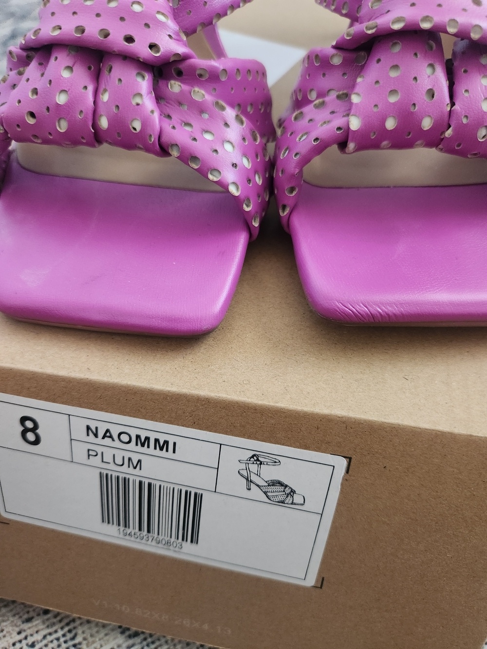 Journee Collection Plum Braided Ankle-Strap Heels - Picture 3 of 8